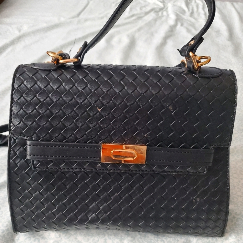 Leather box women handbag